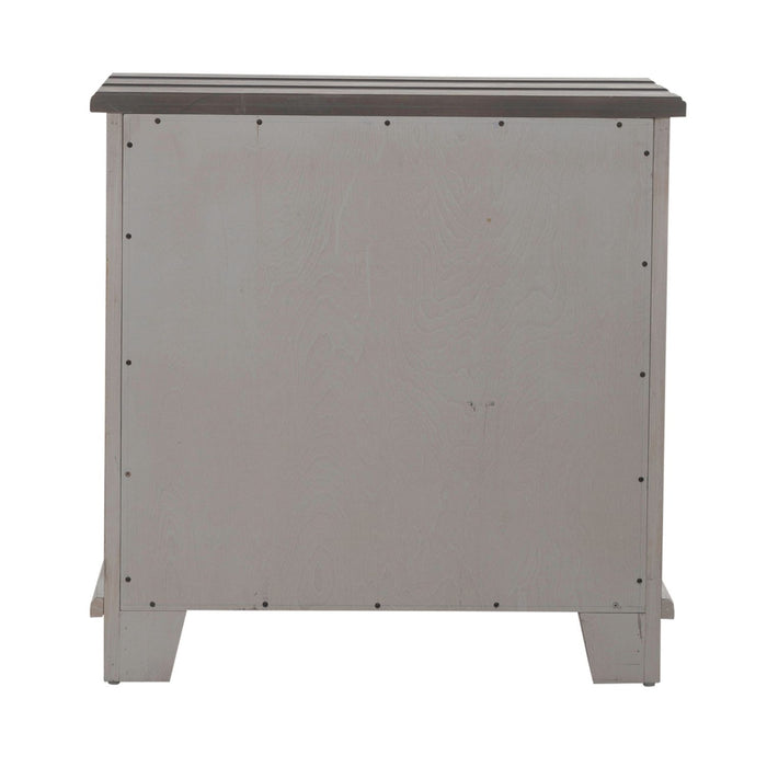 Liberty Furniture River Place Accent Cabinet in Riverstone White & Tobacco EST SHIP TIME APPX 4 WEEKS
