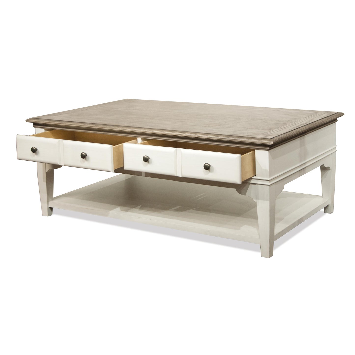 Myra - Leg Cocktail Table - Natural / Paperwhite