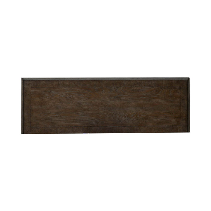 Liberty Furniture Magnolia Manor Hall Console in Antique White & Weathered Bark EST SHIP TIME APPX 4 WEEKS