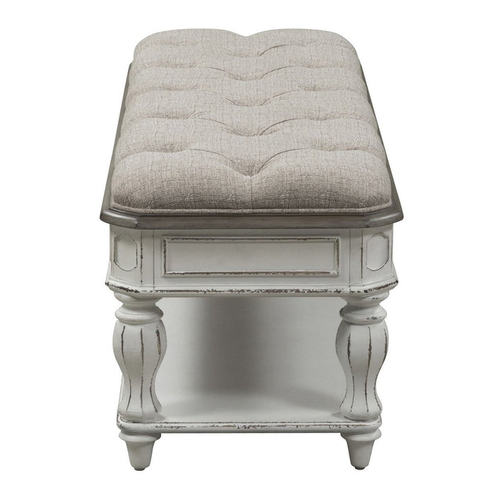 Liberty Magnolia Manor Bed Bench in Antique White