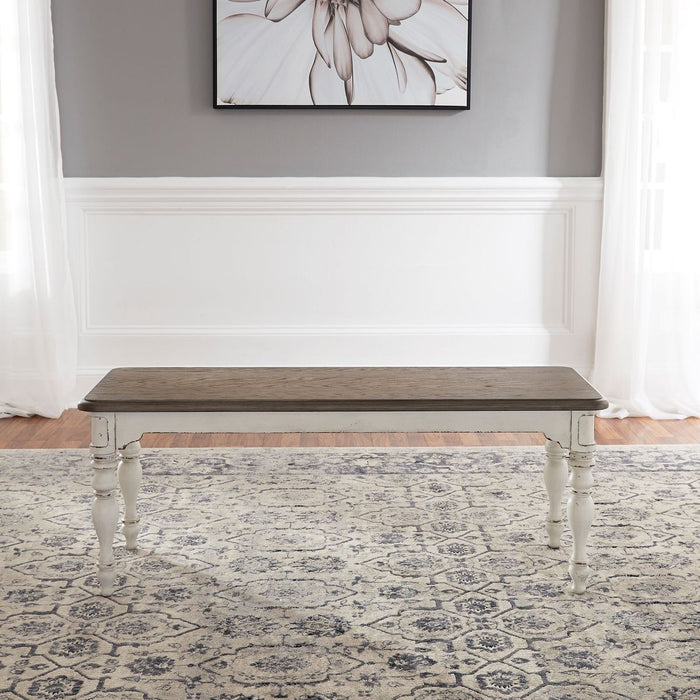 Liberty Furniture Magnolia Manor Dining Bench (RTA) in Antique White