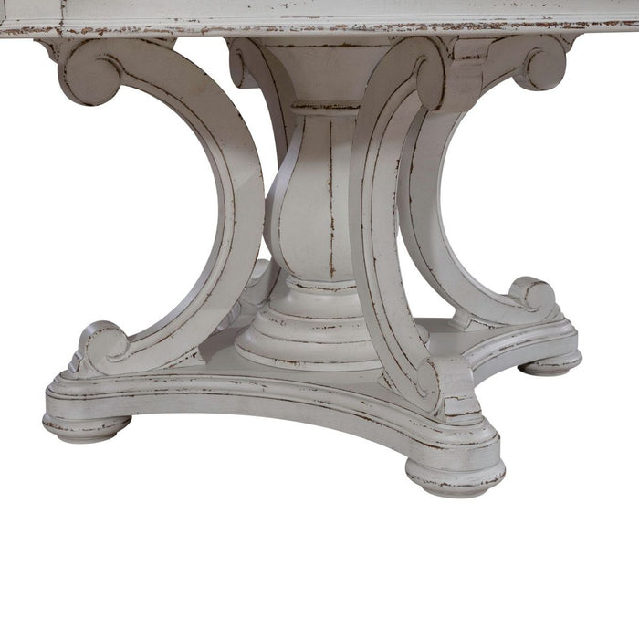 Liberty Furniture Magnolia Manor Round Pedestal Table in Antique White