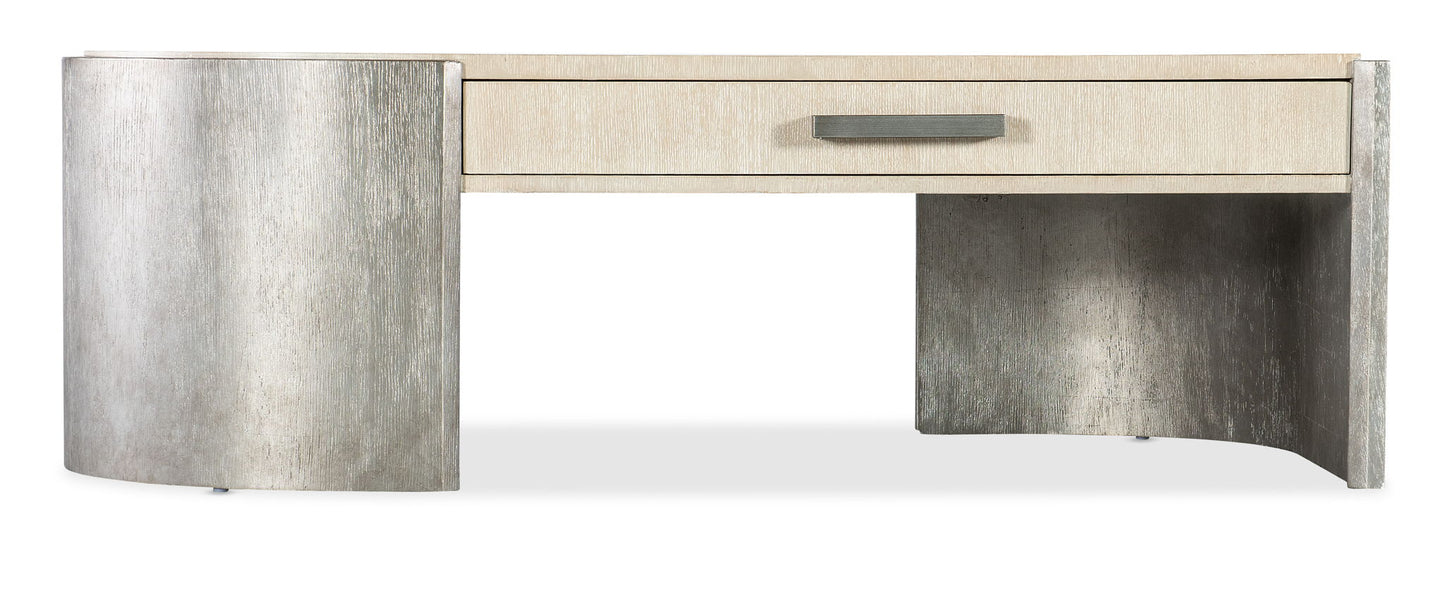 Melange - Silverfrost Cocktail Table - Pearl Silver