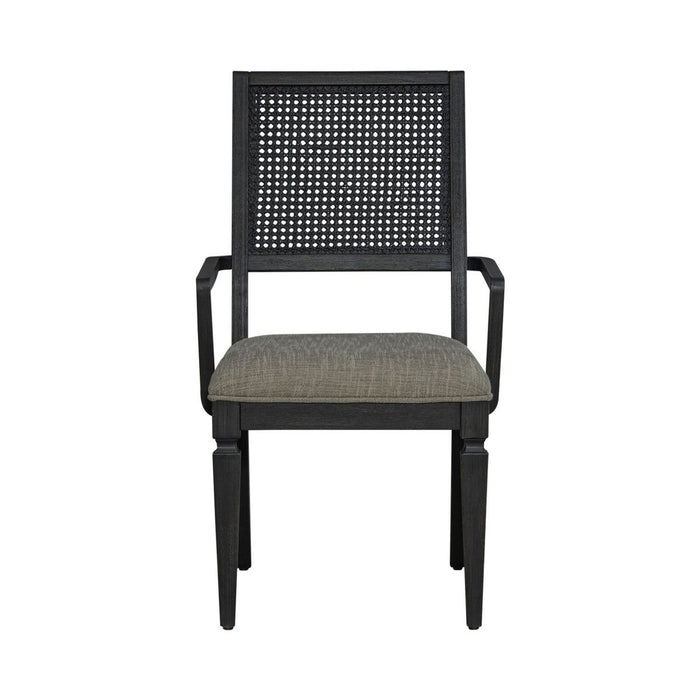 Liberty Furniture Caruso Heights Panel Back Arm Chair (Set of 2) in Aged Whiskey