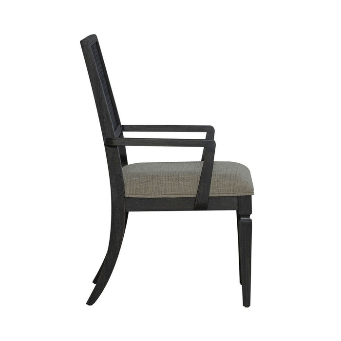 Liberty Furniture Caruso Heights Panel Back Arm Chair (Set of 2) in Aged Whiskey