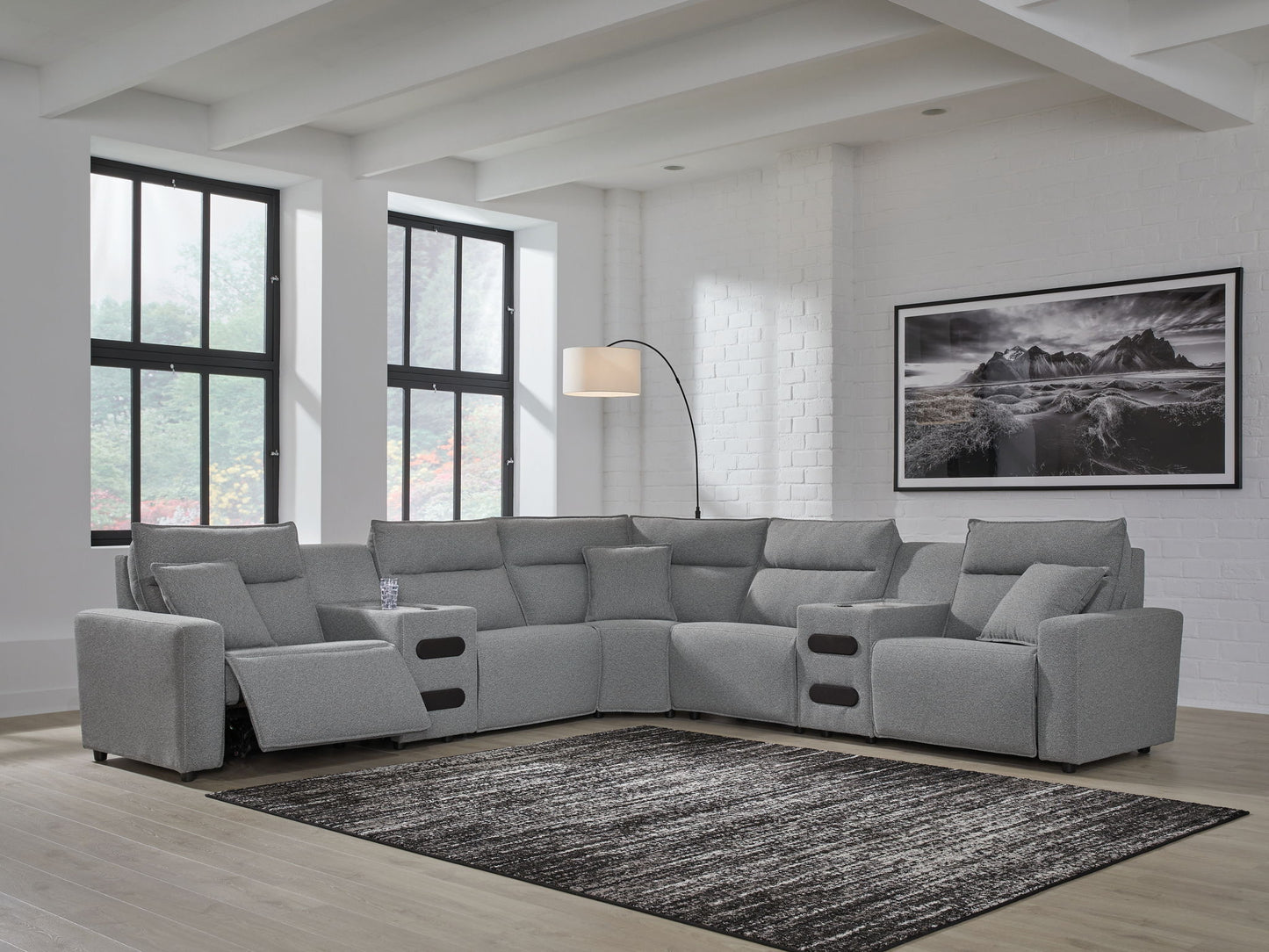 Modmax II - Reclining Sectional - Salt And Pepper