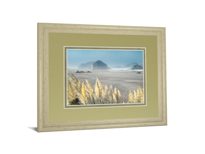Pompas Beach By Frates - Framed Print Wall Art - Blue