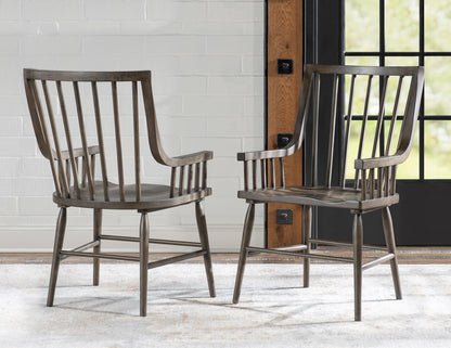 XXX's And OOO's - Windsor Arm Chair - Cocoa
