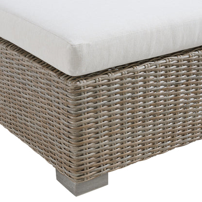 Ollie - Chaise Lounge - Tan And Olefin White Cream