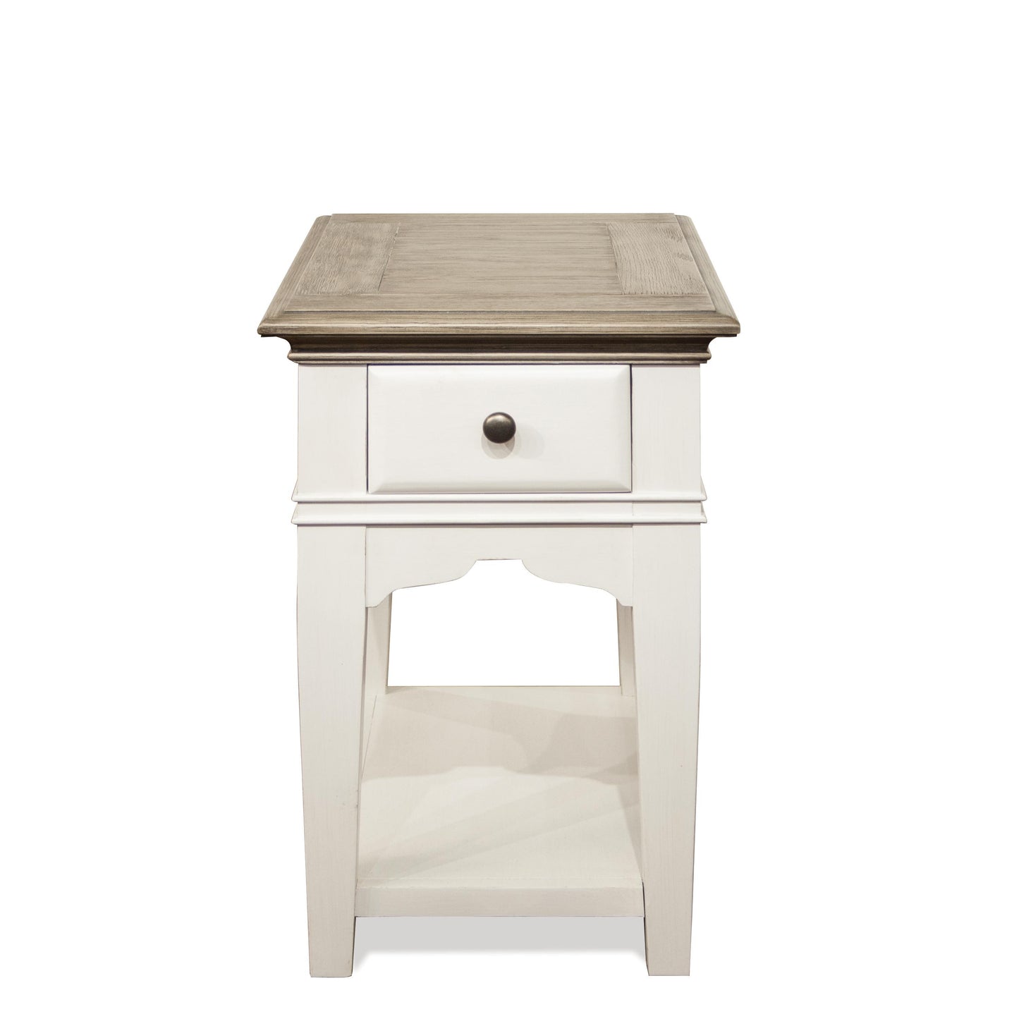 Myra - Chairside Table - Natural / Paperwhite