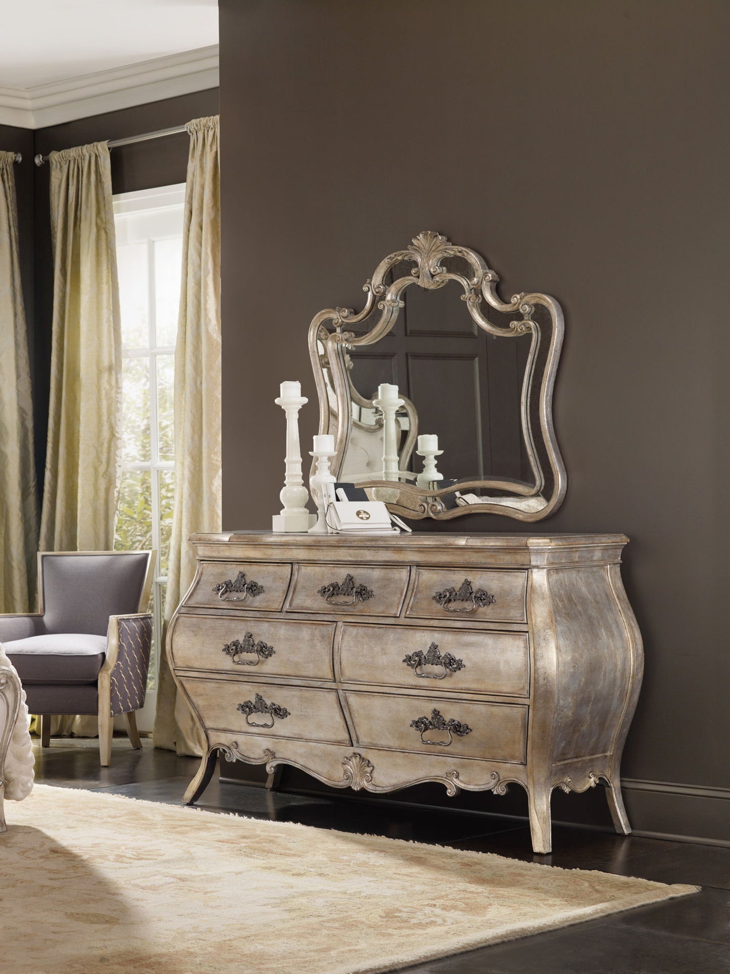 Sanctuary - Shaped Mirror - Pearl Silver