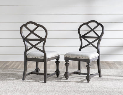 Kingston - X Back Side Chair - Sandalwood Brown / Dark Sable