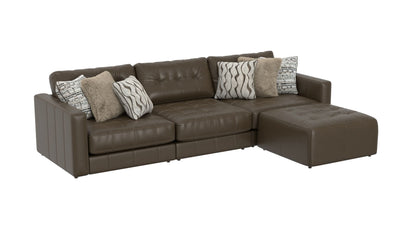 Siena - 4 Piece Modular Sectional With Cuddler Seat Cushions And Included Accent Pillows - Chocolate