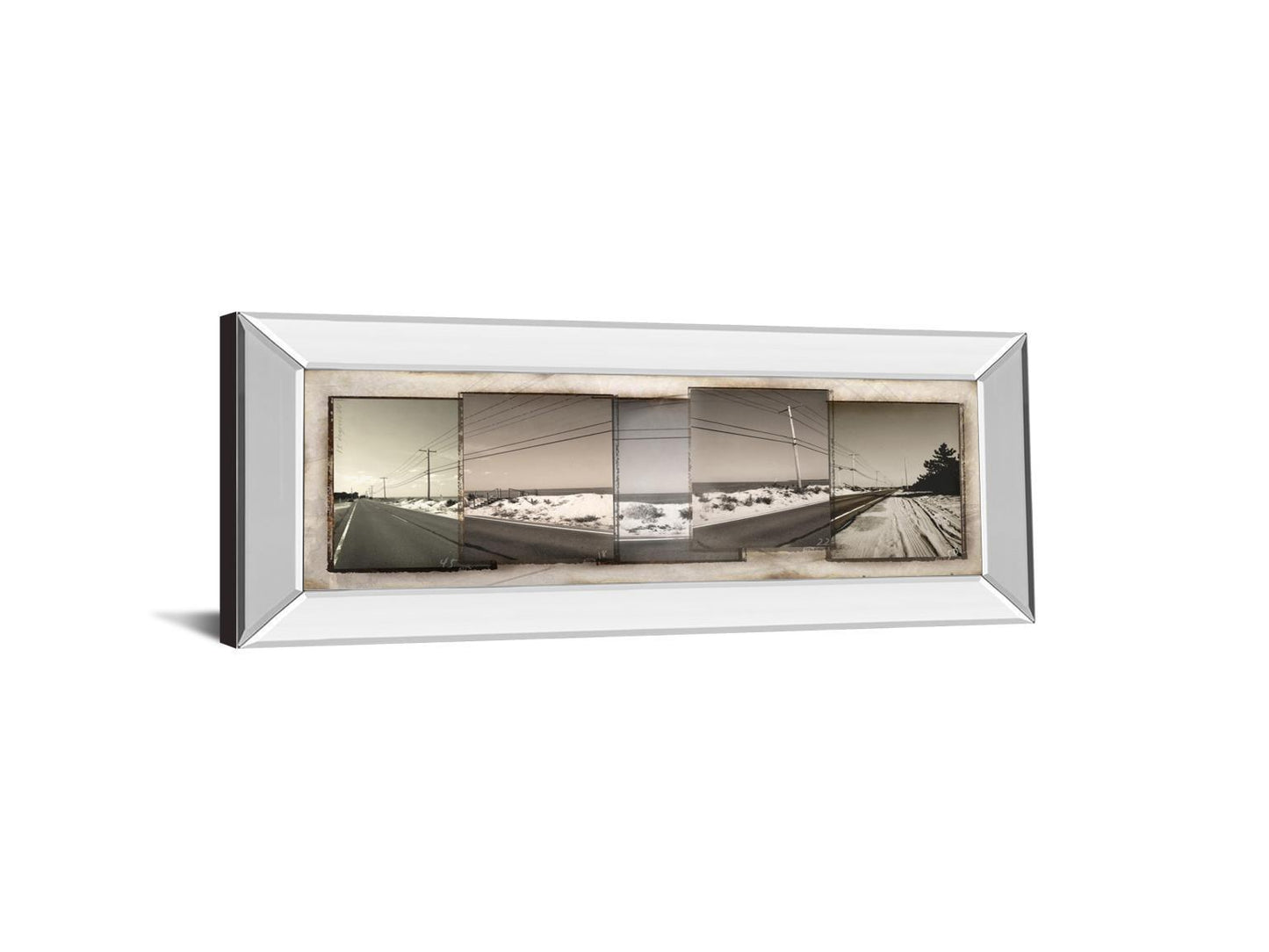 The Old Coast Road By Noah Bay - Mirror Framed Print Wall Art - Dark Gray