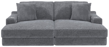 Cozy - 2 Piece Double Wide Chaise With USB Charging Ports