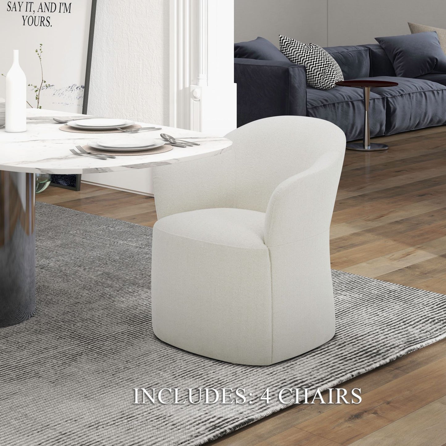 Accent Dining - Dining Chairs With Casters (Set of 4)