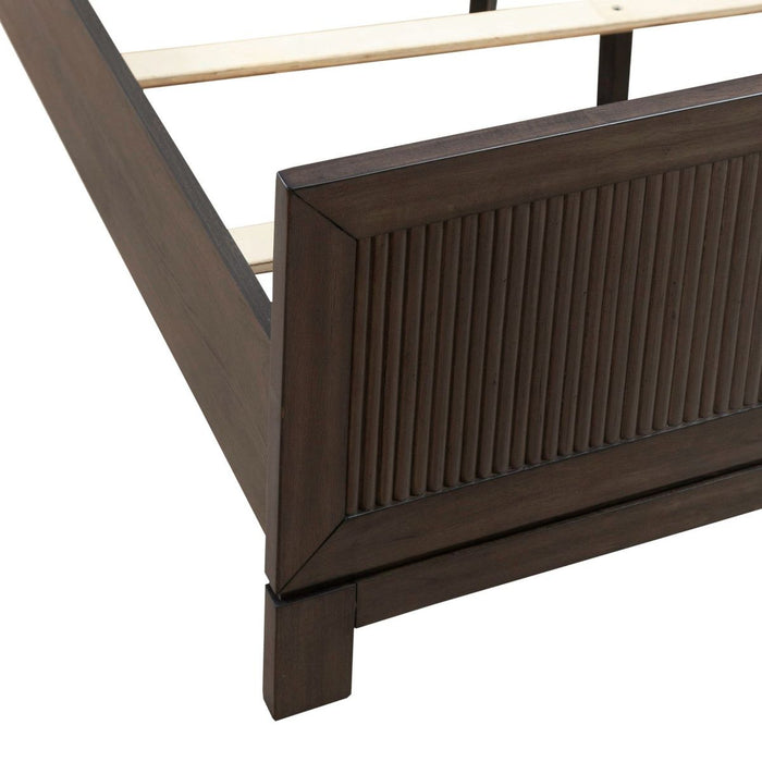 Liberty Furniture Modern Edge King Upholstered Bed in Caffe