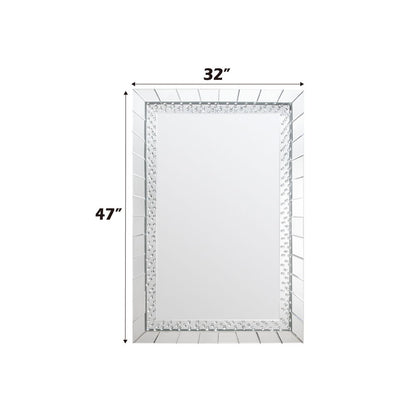 Nysa - 47" Accent Mirror - Mirrored & Faux Crystals