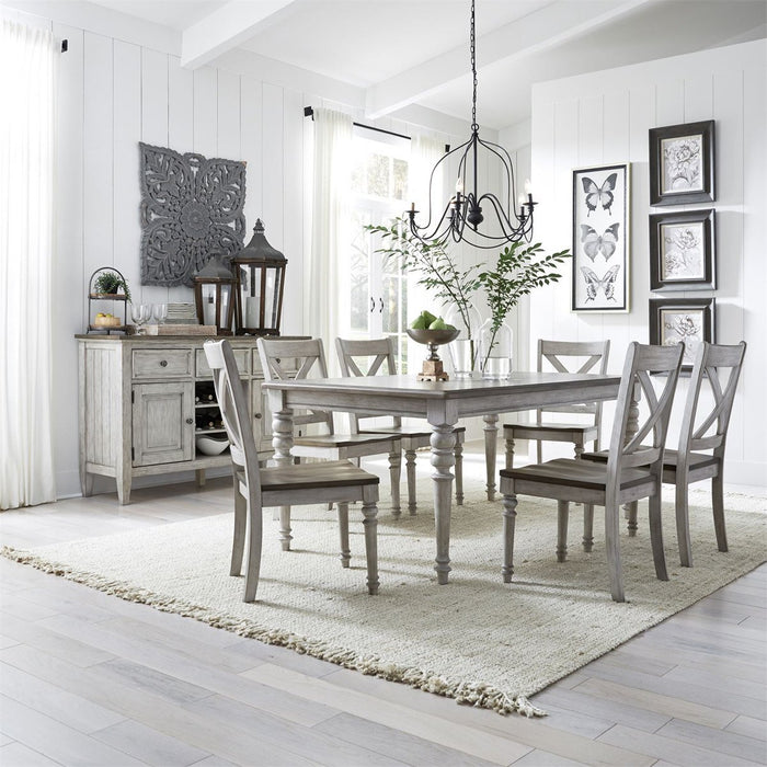 Liberty Furniture Cottage Lane Rectangular Leg Table in Antique White