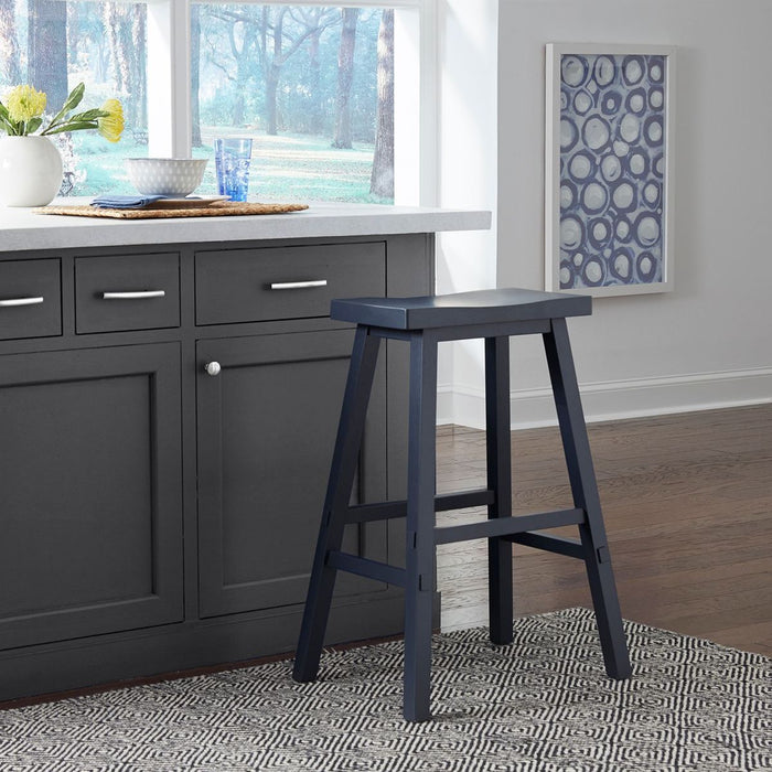 Liberty Furniture Creations II 30 Inch Sawhorse Stool in Navy (Set of 2)