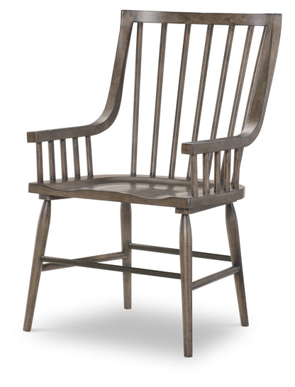 XXX's And OOO's - Windsor Arm Chair - Cocoa