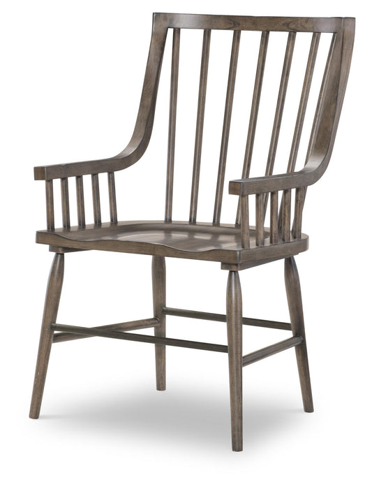 XXX's And OOO's - Windsor Arm Chair - Cocoa