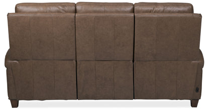 MS - Julian Zero Gravity Power Sofa with Power Headrest - Dark Brown