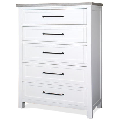 Cora - Five Drawer Chest - White