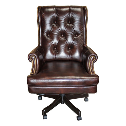 Dc#112-Ha - Desk Chair - Havana w/ Brown Base