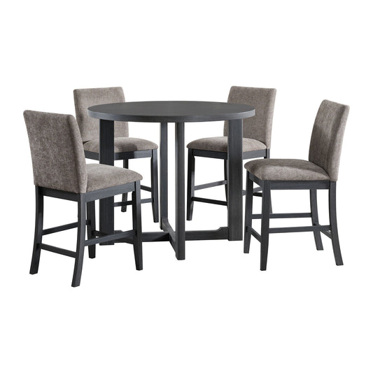 Wakefield - 5 Piece Counter Set (Table And 4 Chairs) - Espresso
