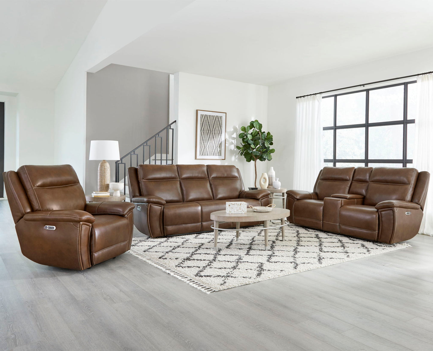 Jameson - Power Reclining Zero Gravity Sofa - Hickory