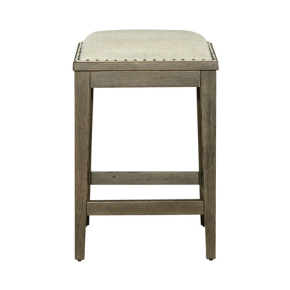 Americana Farmhouse - Upholstered Console Stool - Dusty Taupe