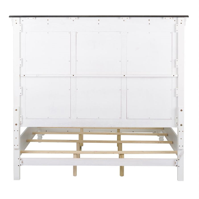 Liberty Furniture Allyson Park Queen Panel Bed in Wirebrushed White