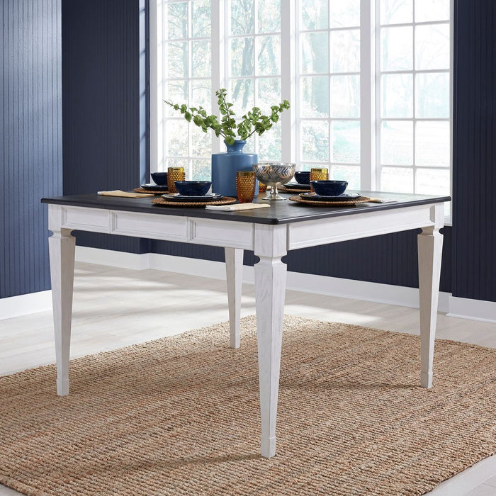 Liberty Furniture Allyson Park Pedestal Counter Height Leg Table in Wirebrushed White