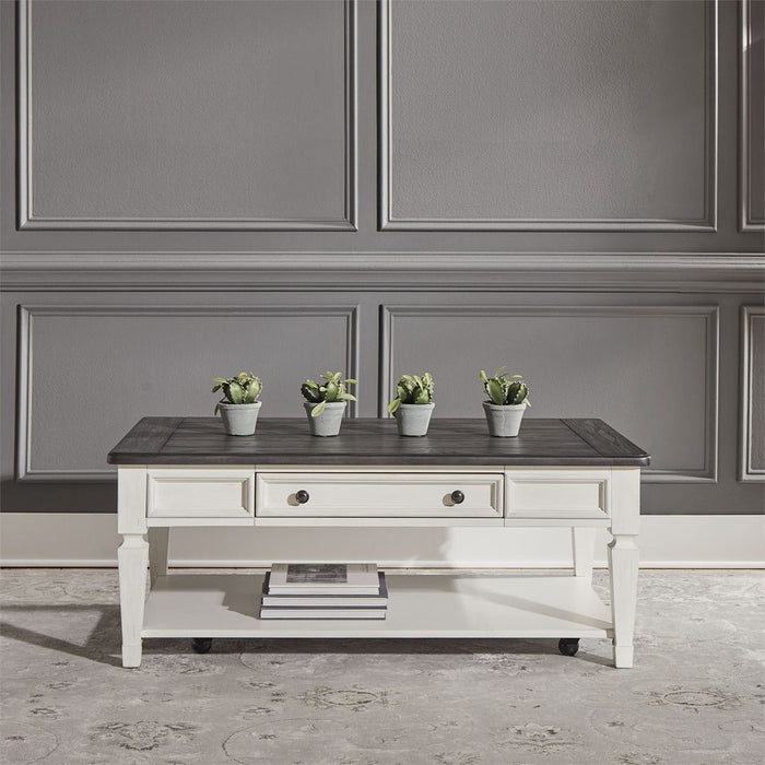 Liberty Furniture Allyson Park Round Cocktail Table in White