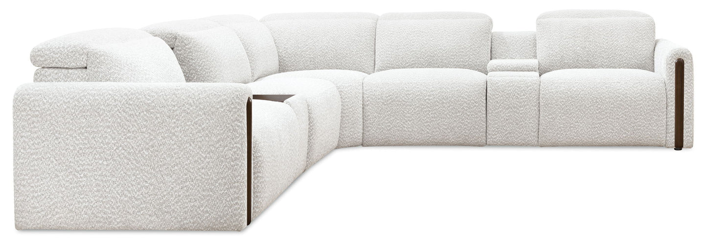 MS - Anaheim Seven-Piece Power Sectional - White