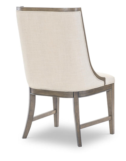 Aberdeen - Shelter Upholstred Side Chair - Saddle Brown