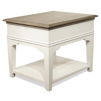 Myra - Leg End Table - Natural / Paperwhite