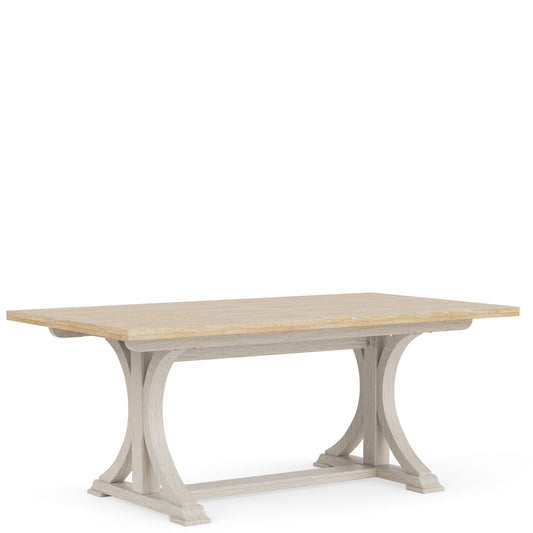 Glenndale - Rectangle Dining Table - Aged White / Wheat