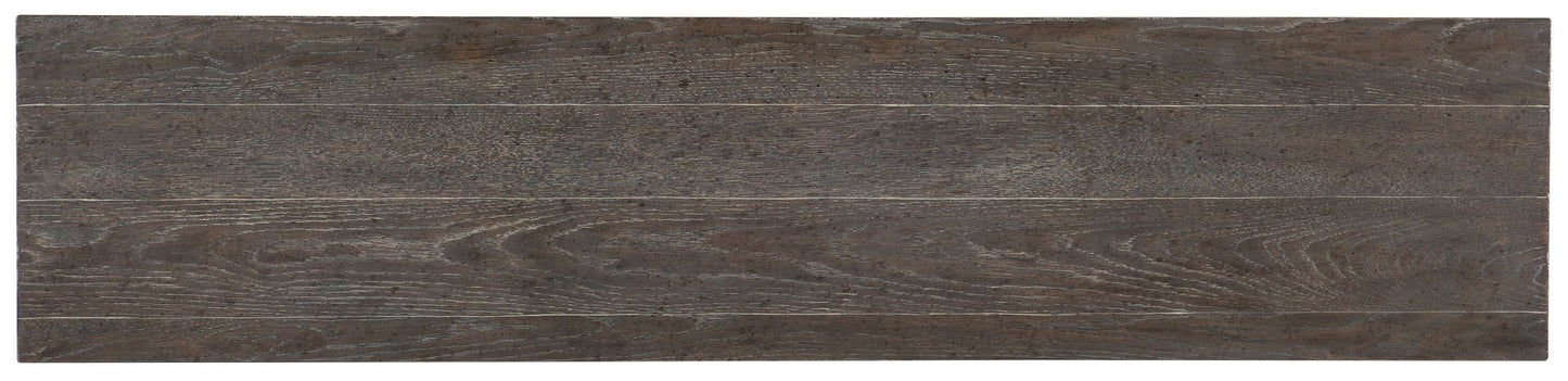 Melange - Swaley 4-Door Credenza - Dark Gray / Gold