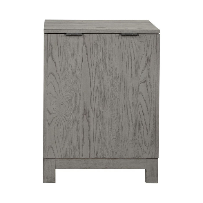 Liberty Furniture Palmetto Heights 3 Drawer Chairside Table in Shell White & Driftwood