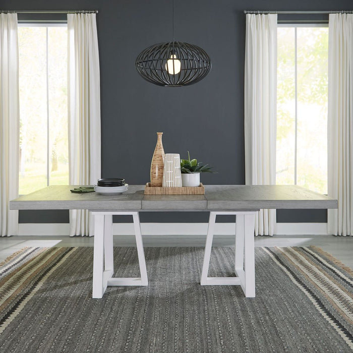 Liberty Furniture Palmetto Heights Double Pedestal Table in Two-Tone