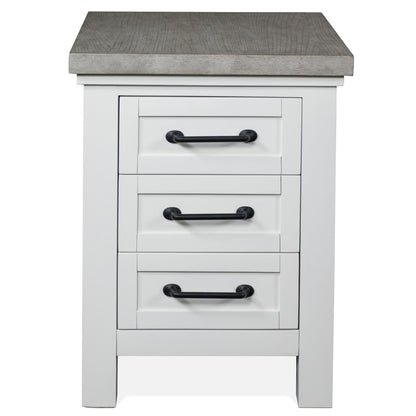 Cora - Chairside Table - Cloud / Fog