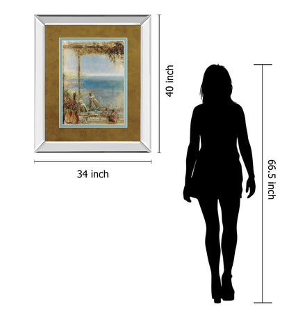 Ocean Retreat Il By Stiles - Mirror Framed Print Wall Art - Blue