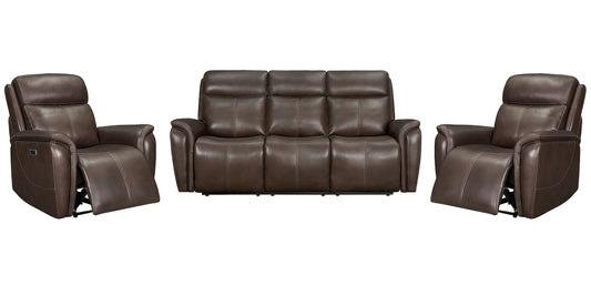 Cascade - Power Reclining Sofa & 2 Recliners - Auburn