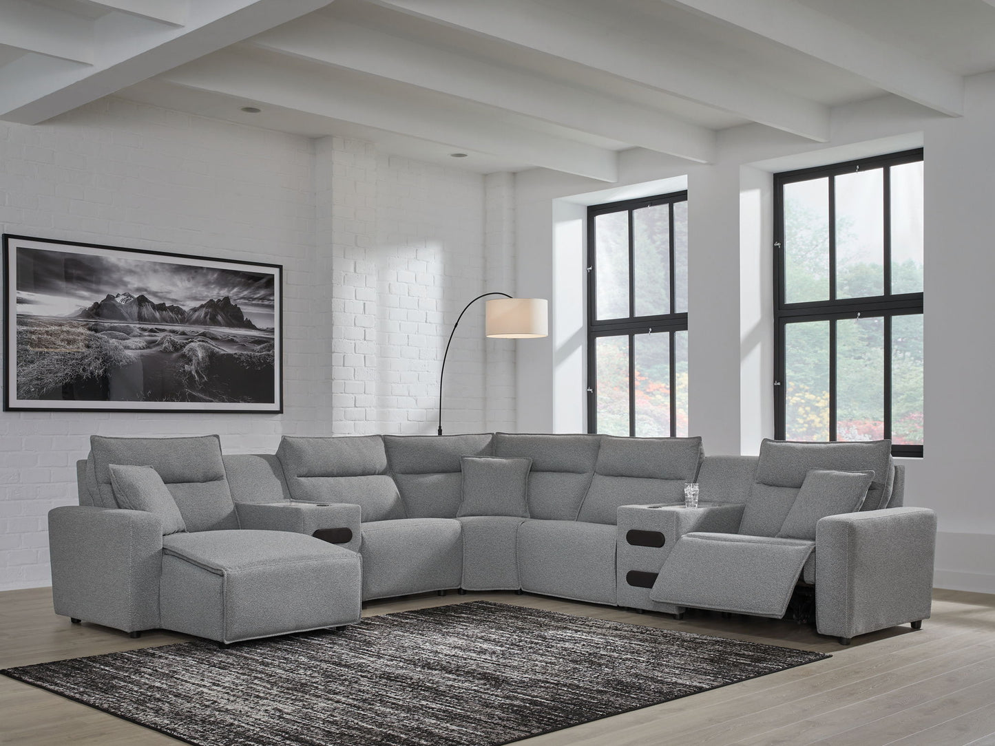 Modmax II - Reclining Sectional - Salt And Pepper