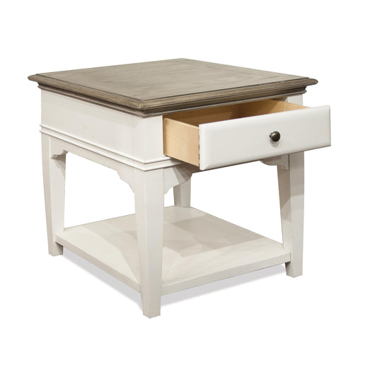 Myra - Leg End Table - Natural / Paperwhite