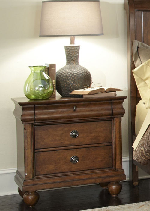 Liberty Furniture Rustic Traditions 3 Drawer Nightstand in Rustic Cherry