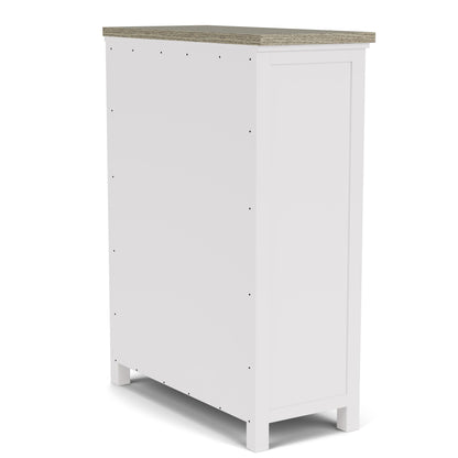 Cora - Five Drawer Chest - White