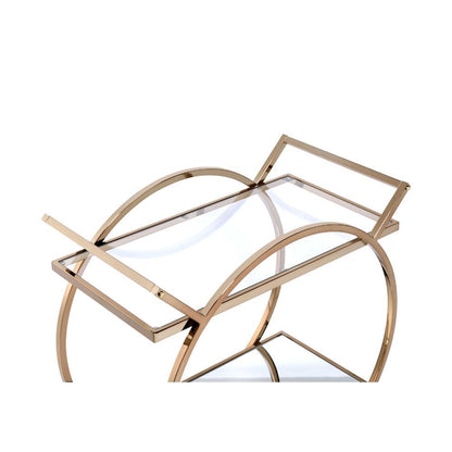 Traverse - Serving Cart - Mirrored & Champagne